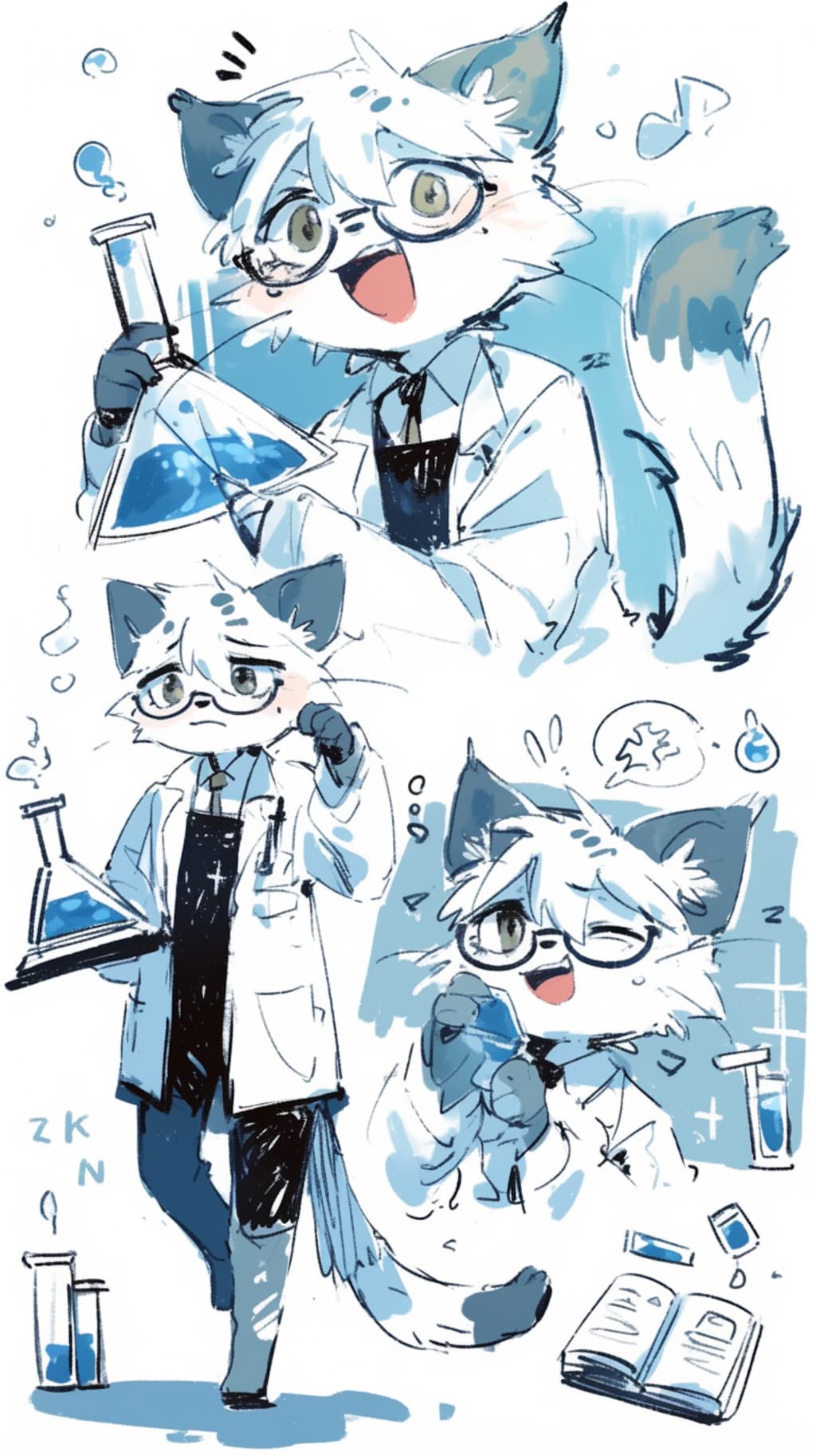 科学研究者の猫