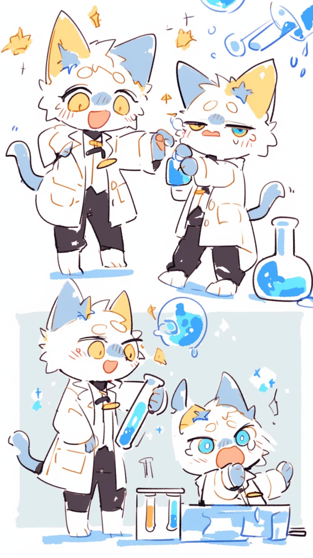 科学研究者の猫