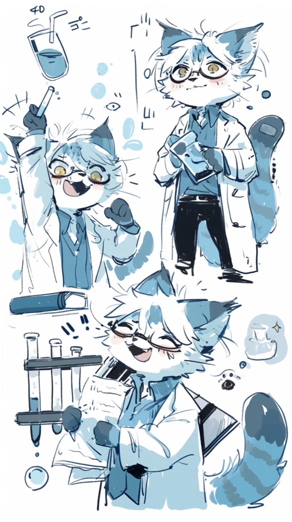 科学研究者の猫