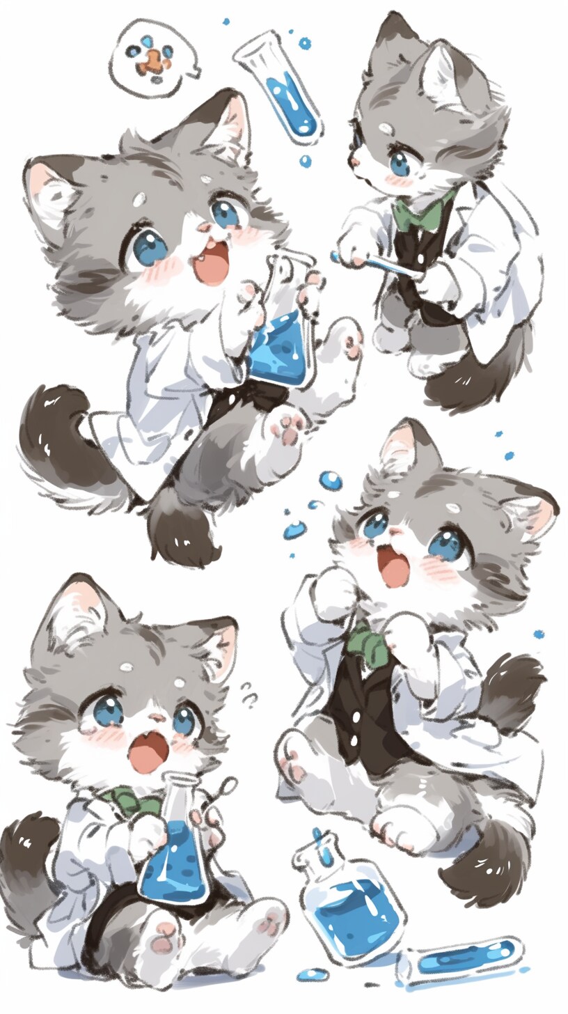科学研究者の猫 | の人気AIイラスト・グラビア