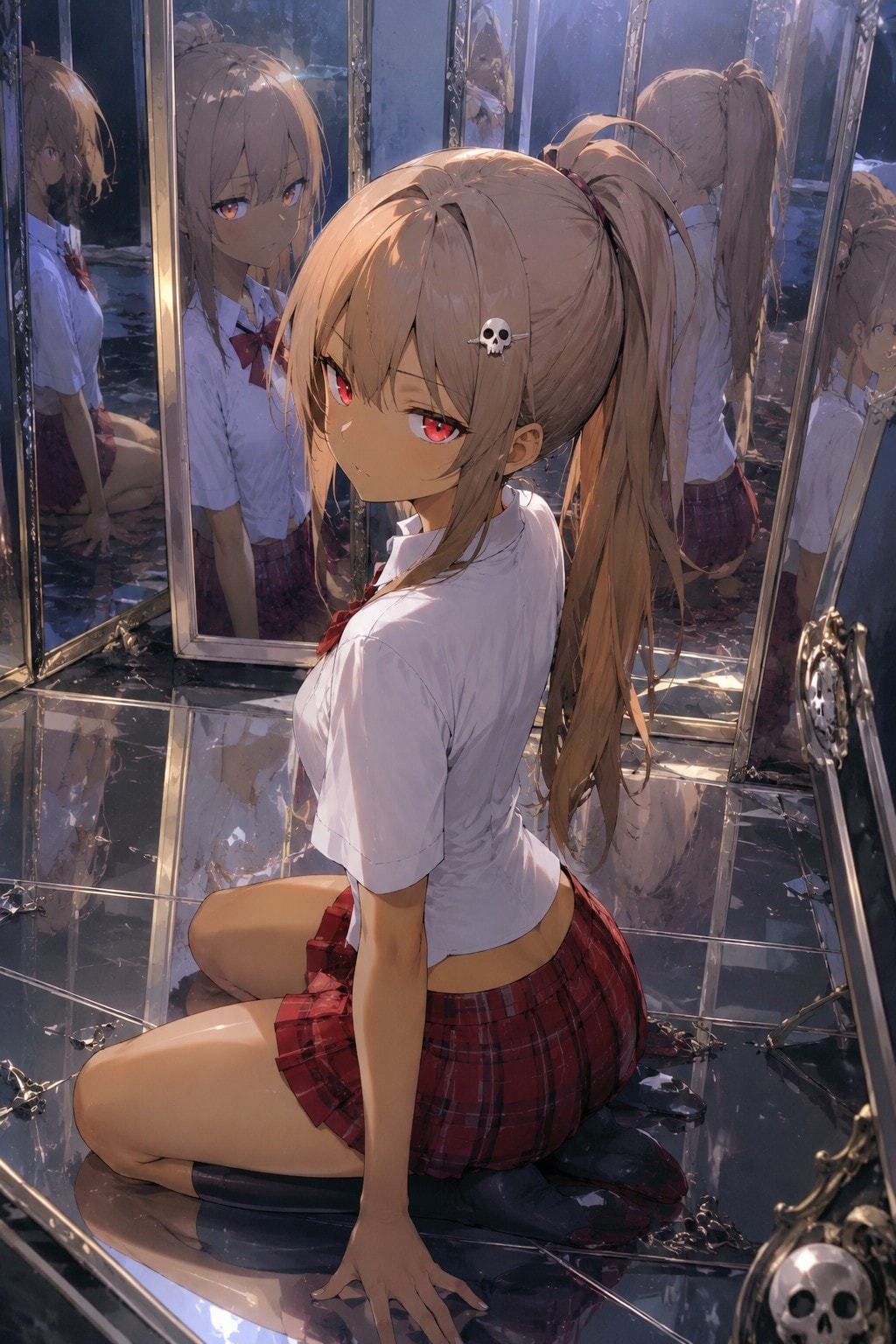 鏡の中のおにくちゃん🍖02