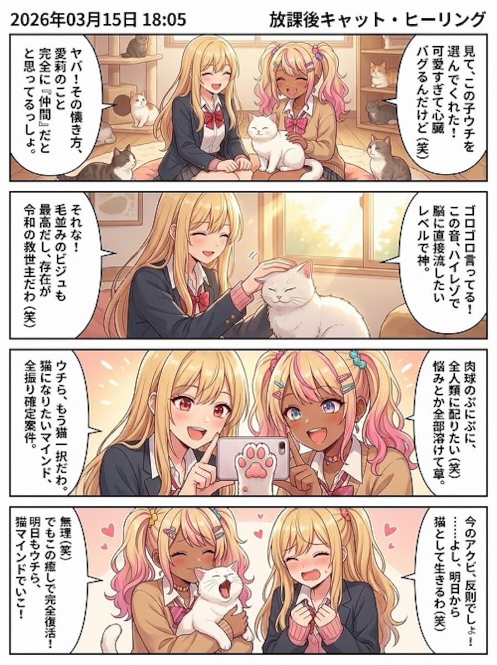 放課後猫カフェ！可愛すぎて語彙力溶ける案件