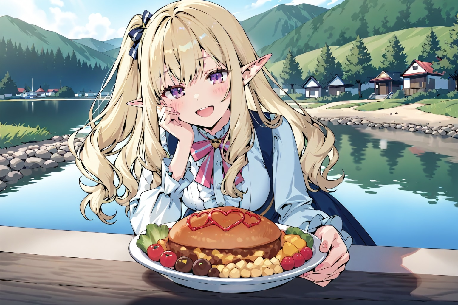 湖畔とエルフ