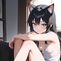 同居中のラフな猫耳少女 2枚目