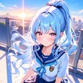 雪兎小雪からの屋上への呼び出し＋可愛くモジモジしてる内に見せちゃった 3枚目