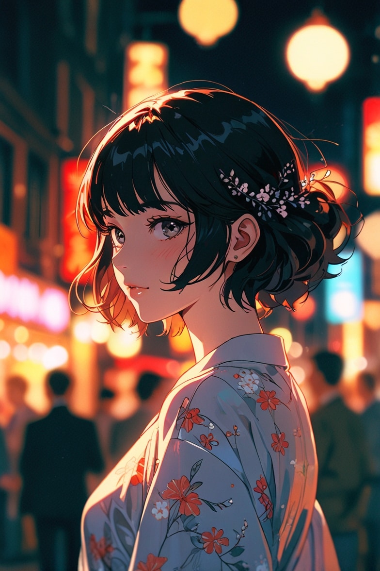 夜景ガール | の人気AIイラスト・グラビア