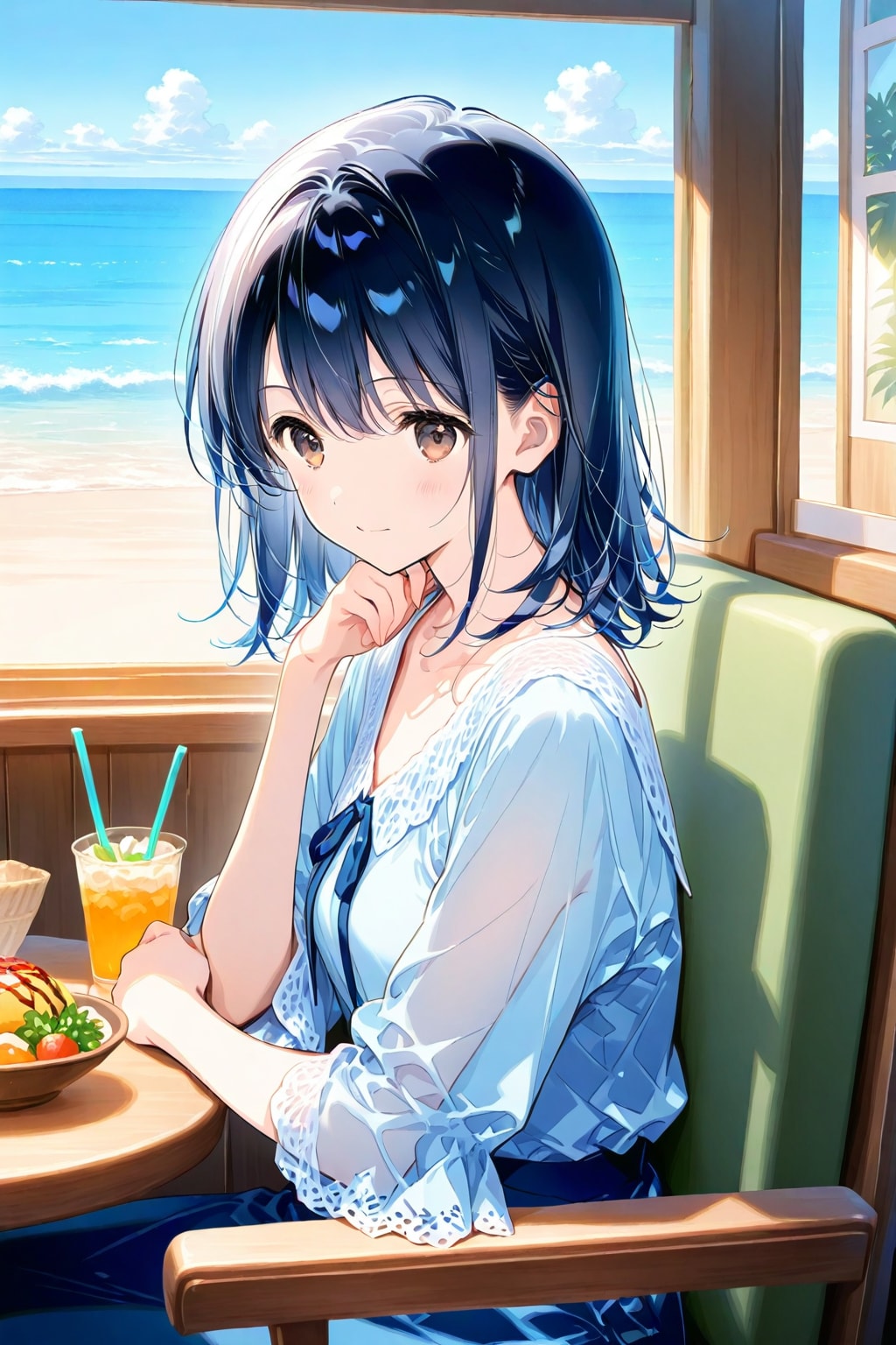 海辺のレストラン | の人気AIイラスト・グラビア