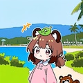 たぬきと茶髪ちゃん 2枚目
