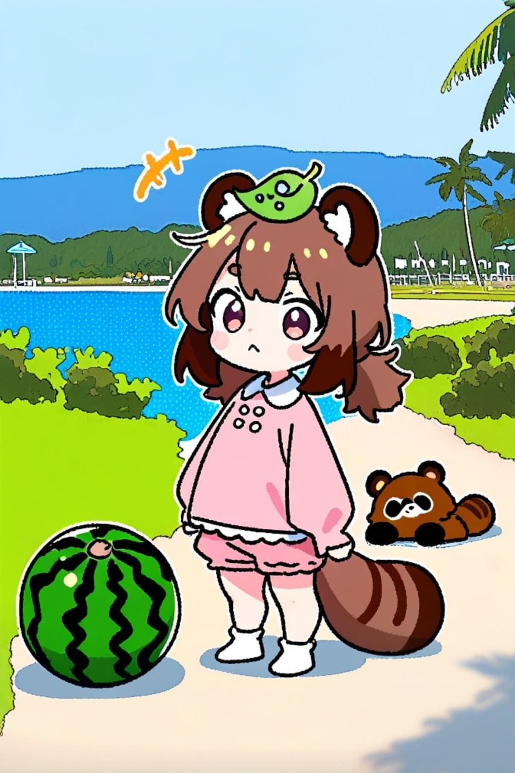 たぬきと茶髪ちゃん