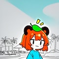 たぬきと茶髪ちゃん 3枚目