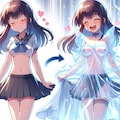茶髪ロングちゃんたちの変身シーン 2枚目
