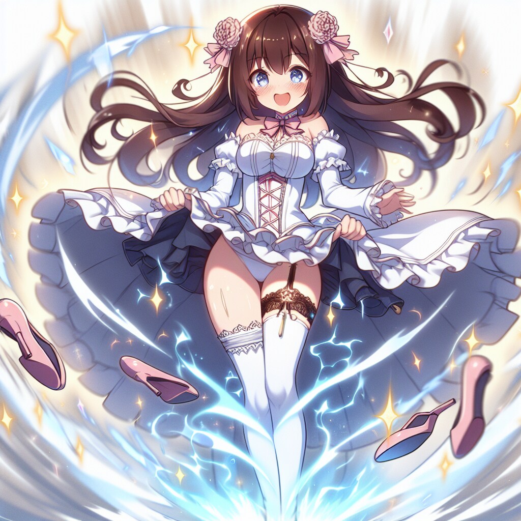茶髪ロングちゃんたちの変身シーン