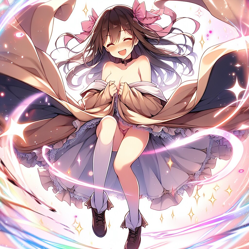 茶髪ロングちゃんたちの変身シーン
