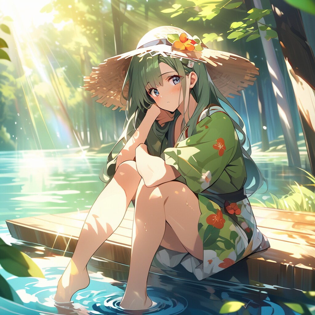 湖でクールダウン！！ | の人気AIイラスト・グラビア