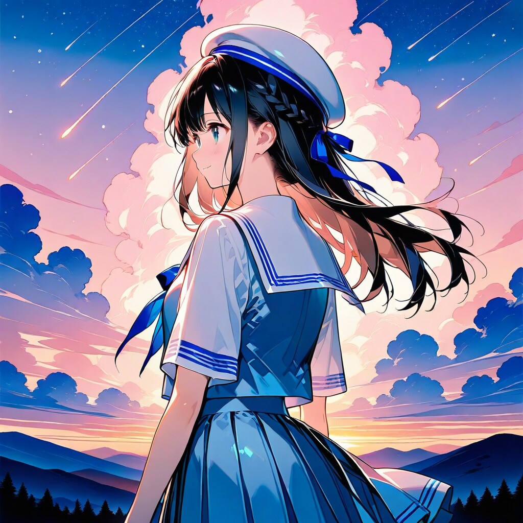 ある夏の日の夕暮れ | の人気AIイラスト・グラビア