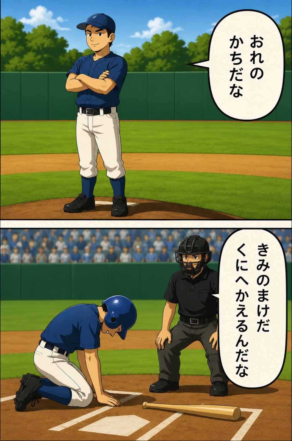 塗りなおしてもらった、やきうでくにへ　かえるんだな