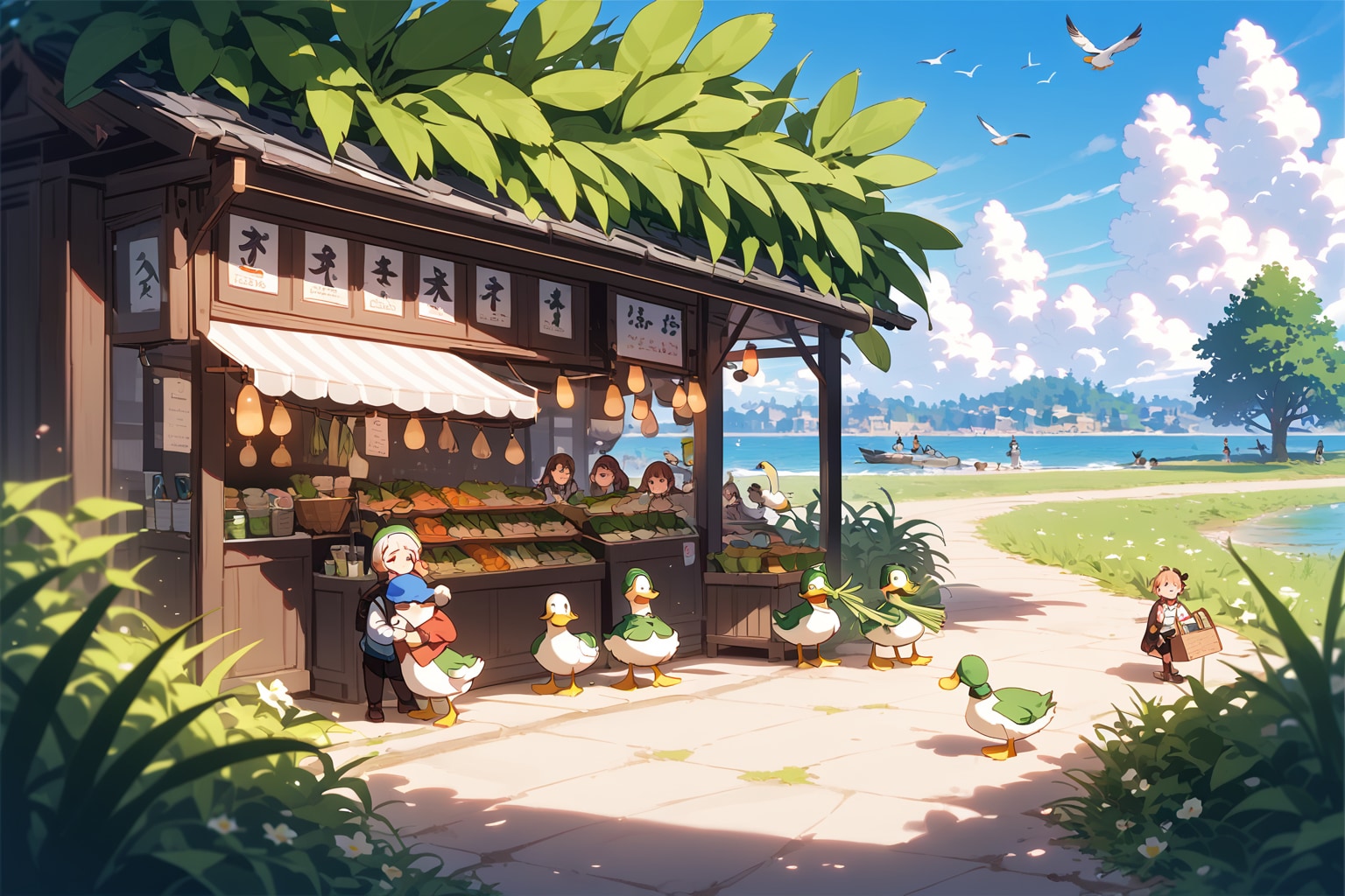 湖畔の八百屋さん | の人気AIイラスト・グラビア