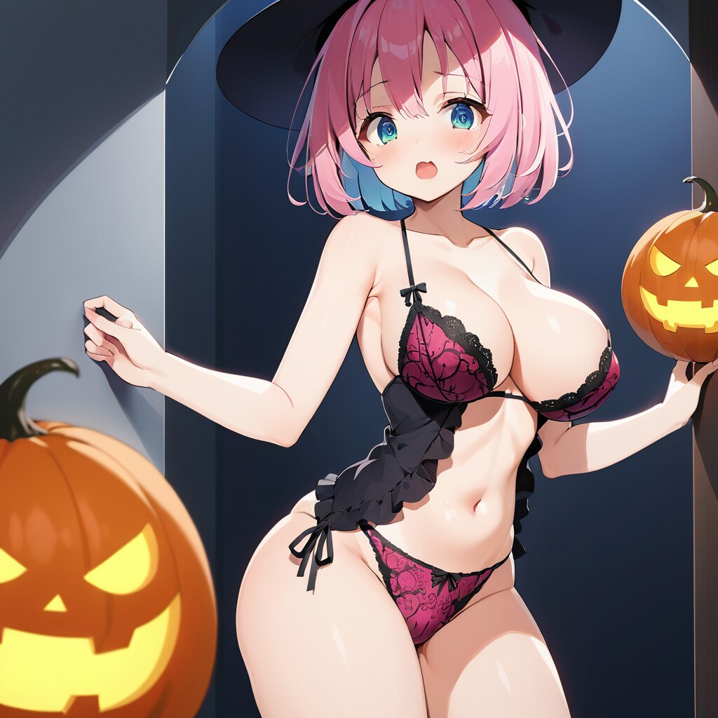看板娘：マナ・テティス　魔女と寝巻き風下着版