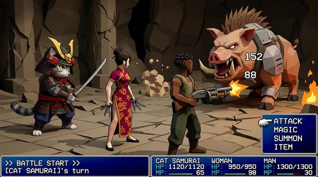 ピッグボスとの戦闘