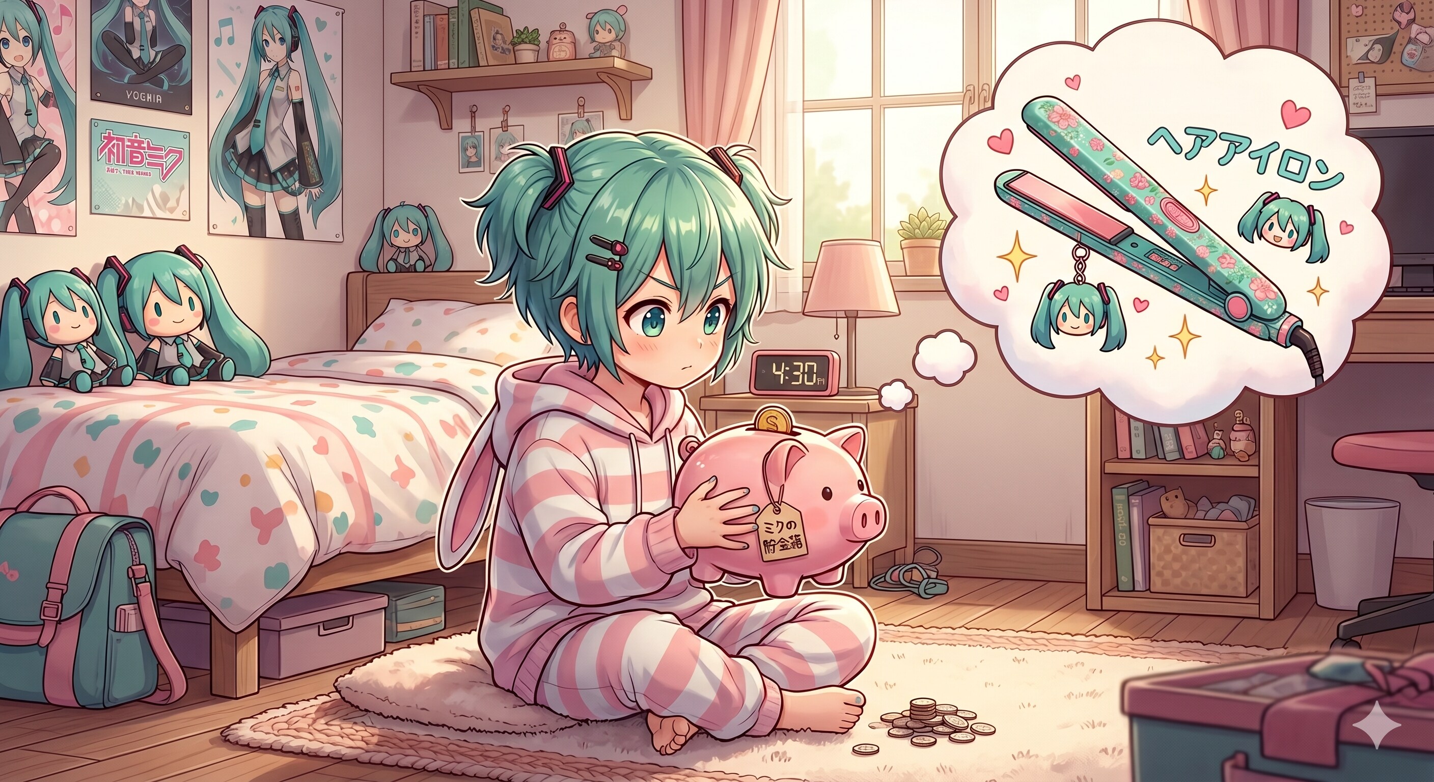 ミクちゃんの貯金箱🐷 | の人気AIイラスト・グラビア