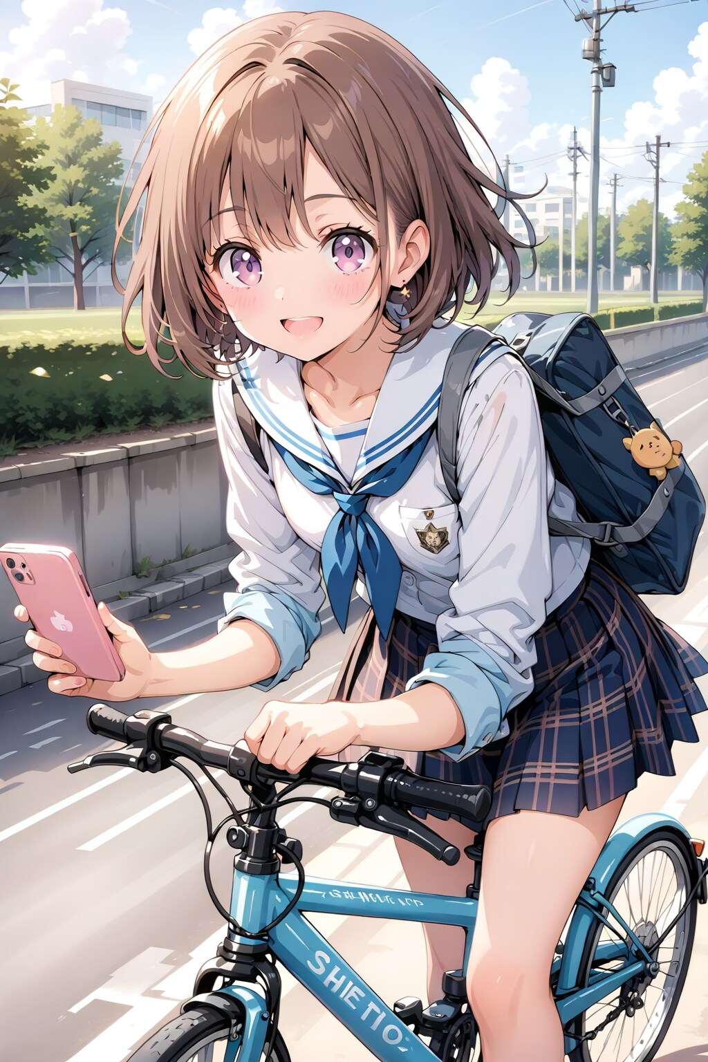 スマホを見ながらの運転は、キケンです。