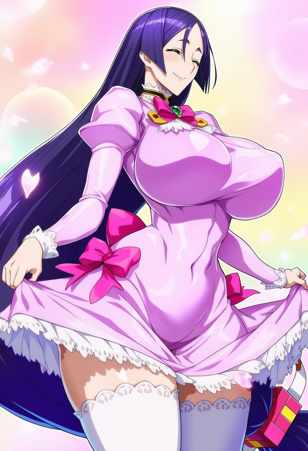 パステルカラー魔法少女ドレスコスプレ母人妻