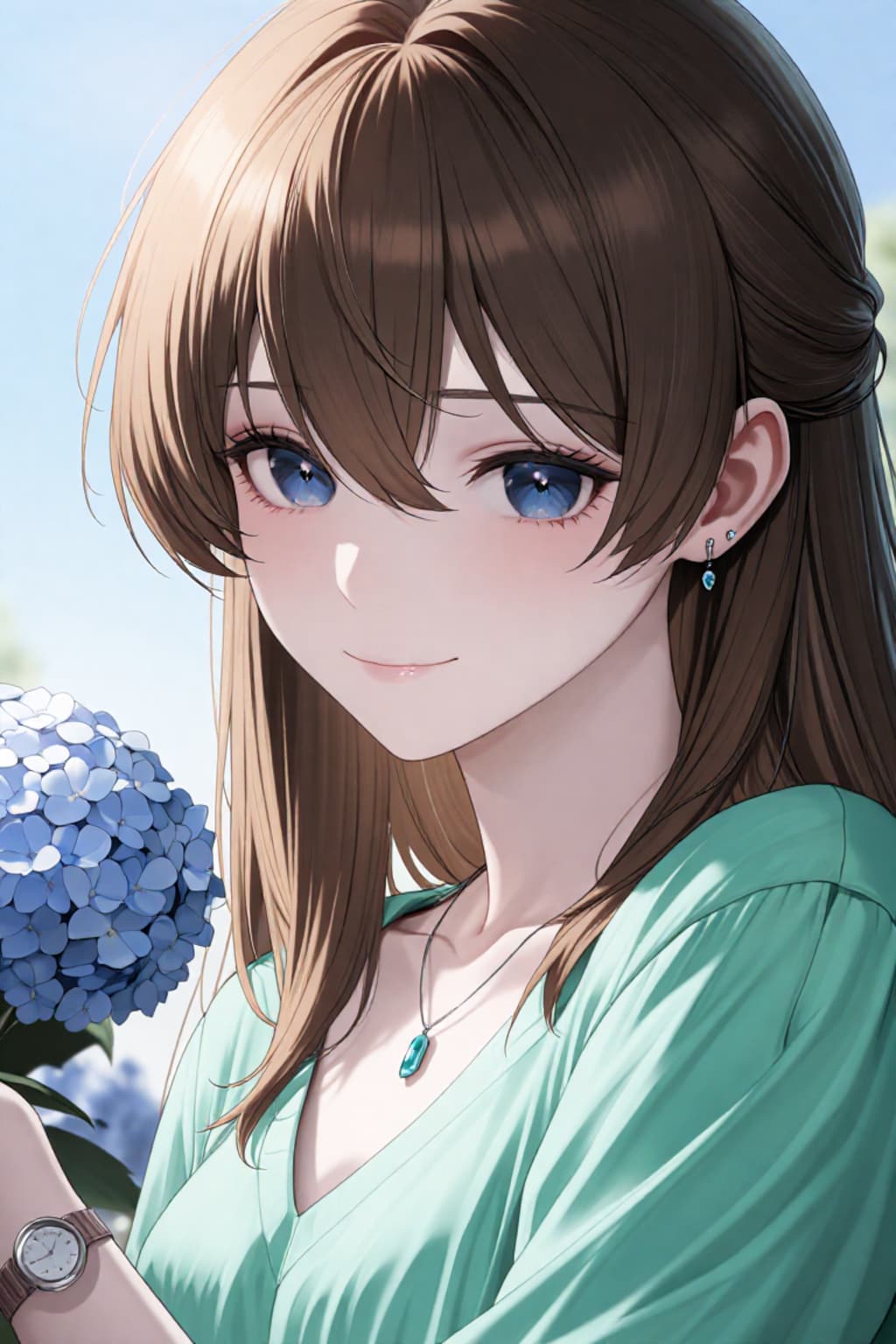 紫陽花と…