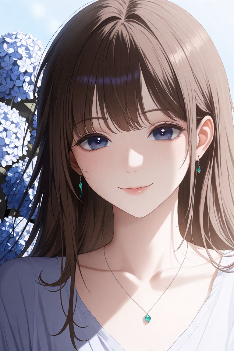 紫陽花と…