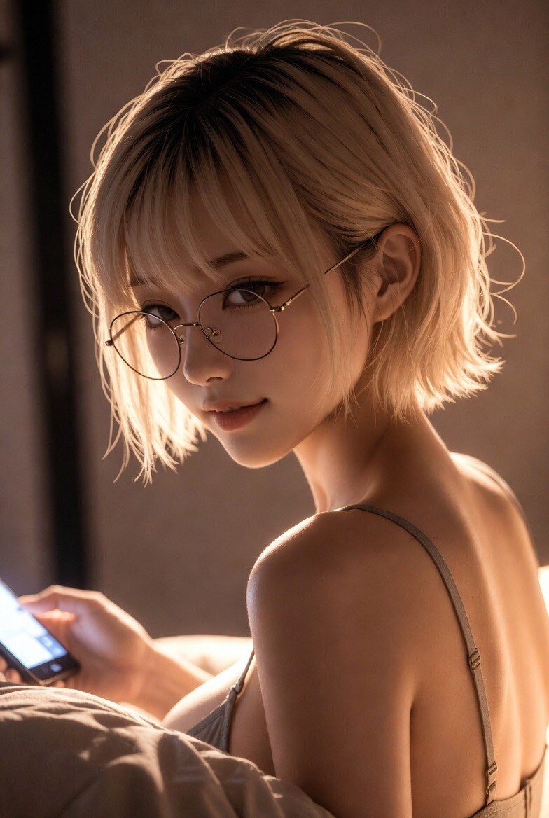 雰囲気のある金髪女子