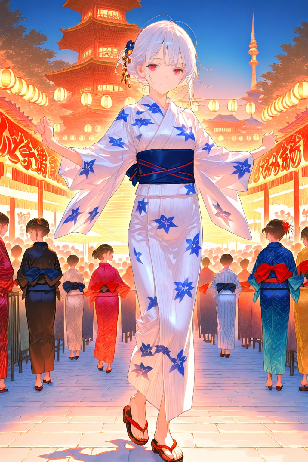 浴衣でBon Odori dance