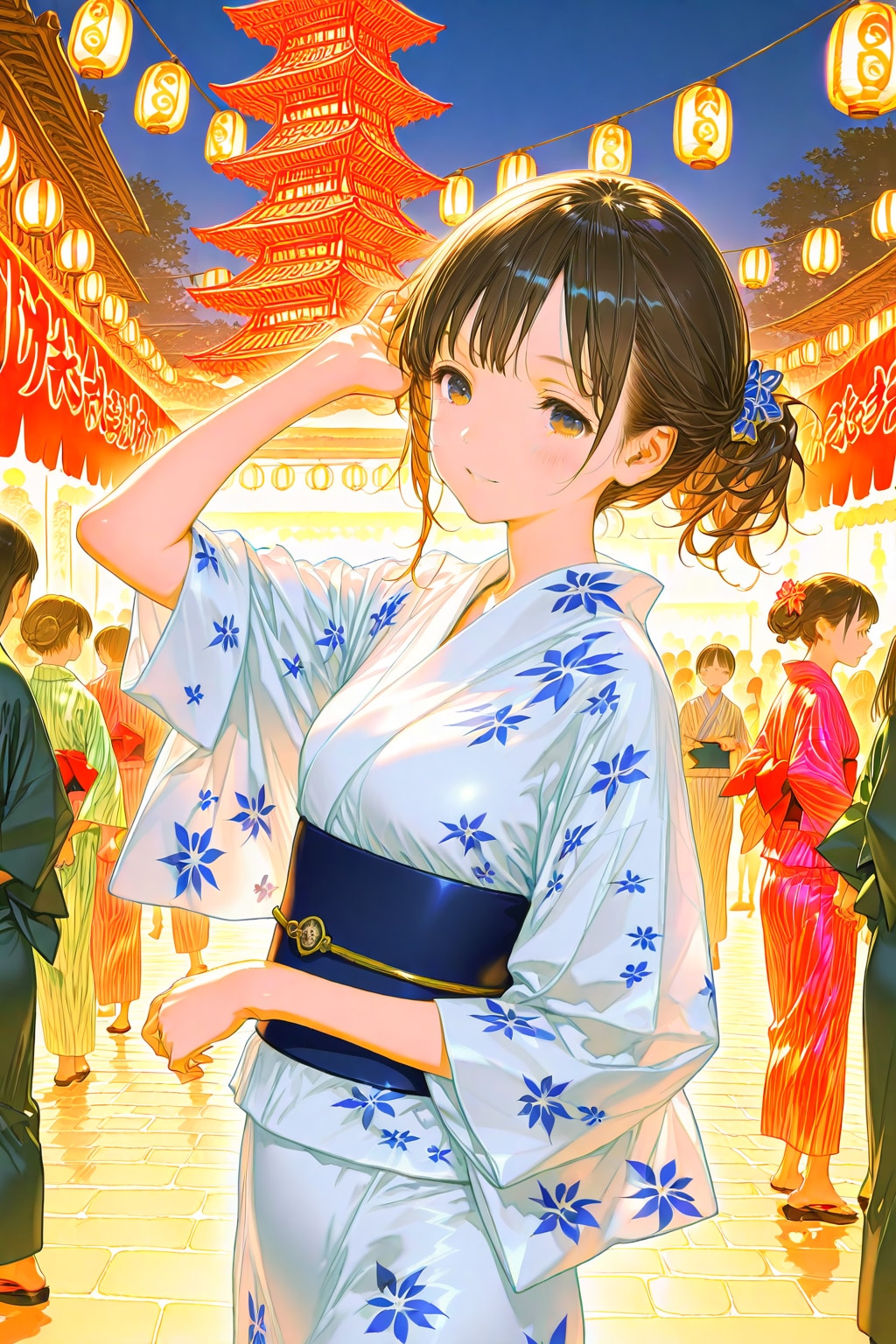 浴衣でBon Odori dance