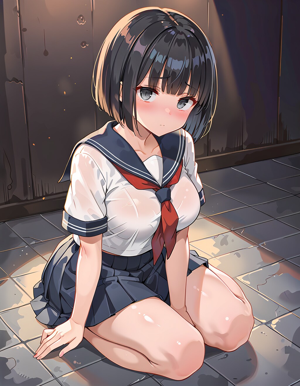 薄幸そうな少女の名前は”さち子”・・・(´-ω-`)