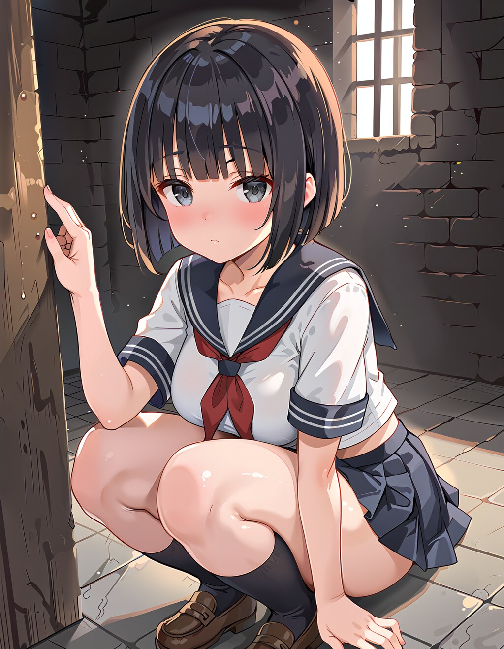 薄幸そうな少女の名前は”さち子”・・・(´-ω-`)