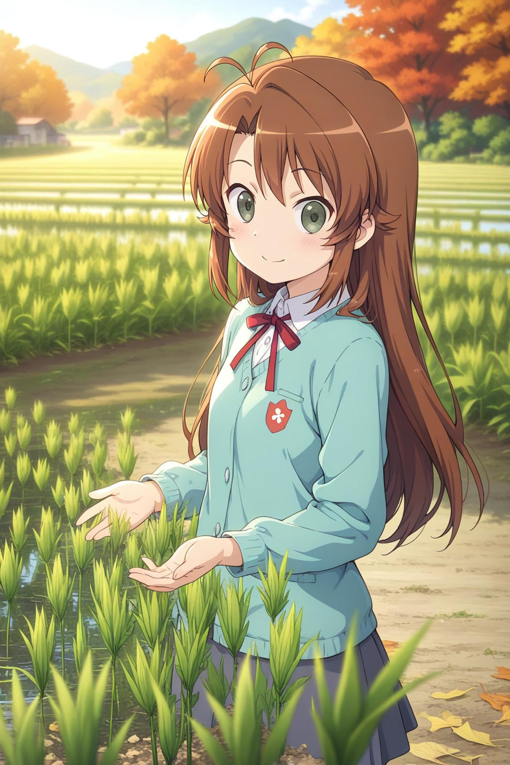 田舎の秋の田園風景とこまちゃん🌾❤️