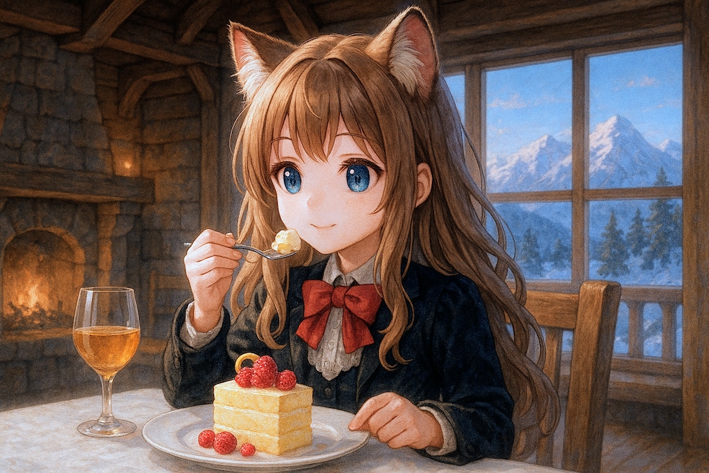世界最高のステーキを食べる小さな女の子