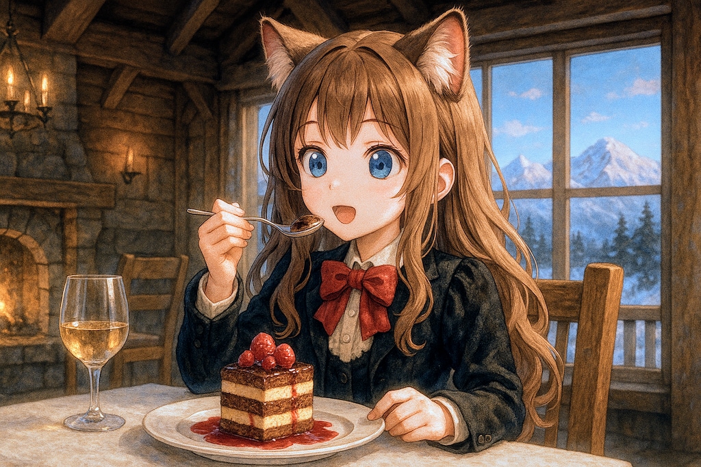 世界最高のステーキを食べる小さな女の子
