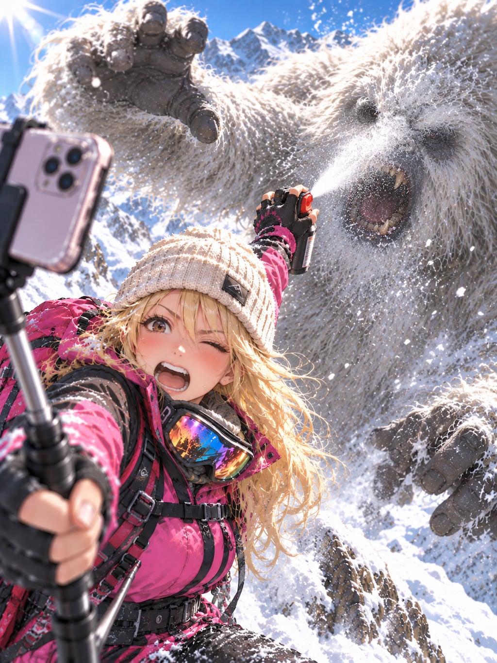 ギャル登山家VS雪男