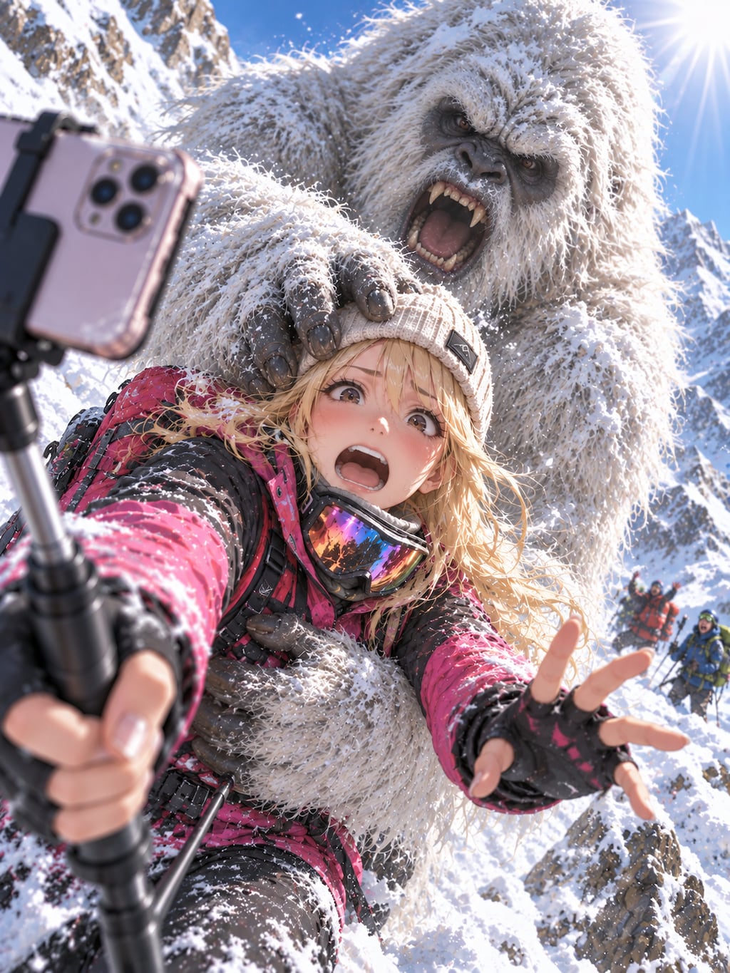 ギャル登山家VS雪男