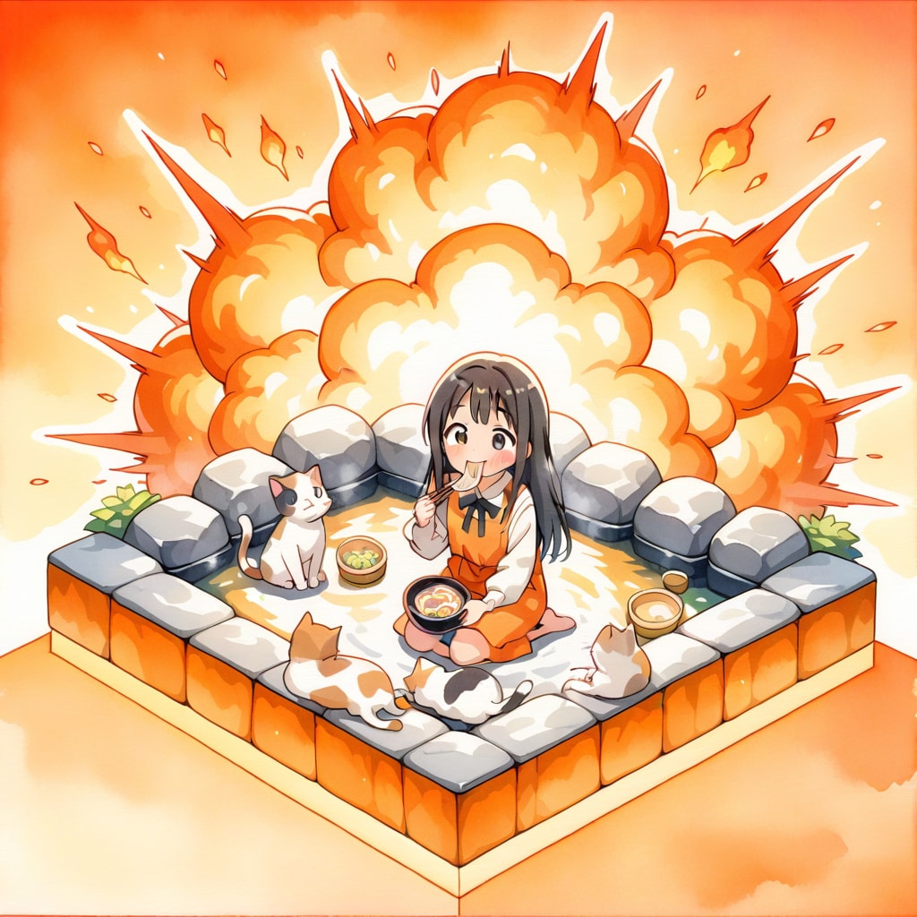 温泉旅館企画「もぐもぐ」（３）爆破 | の人気AIイラスト・グラビア