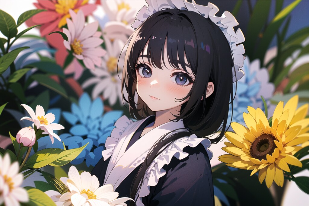 花と少女 : 2023.08.08