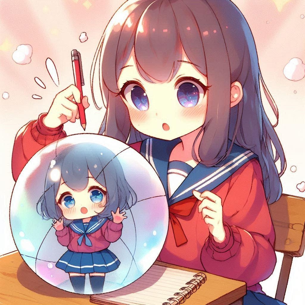 [Dalleさんで]○ートボールを作る女の子[スートボール]