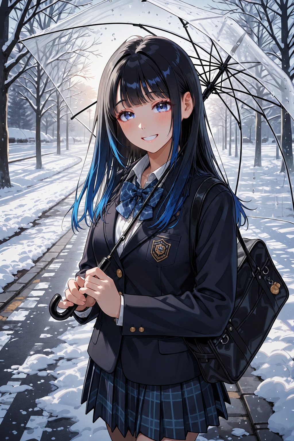 雪降る朝のひととき