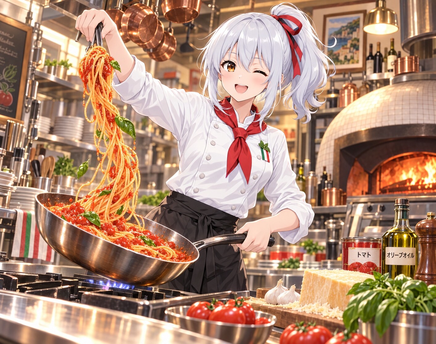 エル「9月17日はイタリア料理の日っ！」 | の人気AIイラスト・グラビア