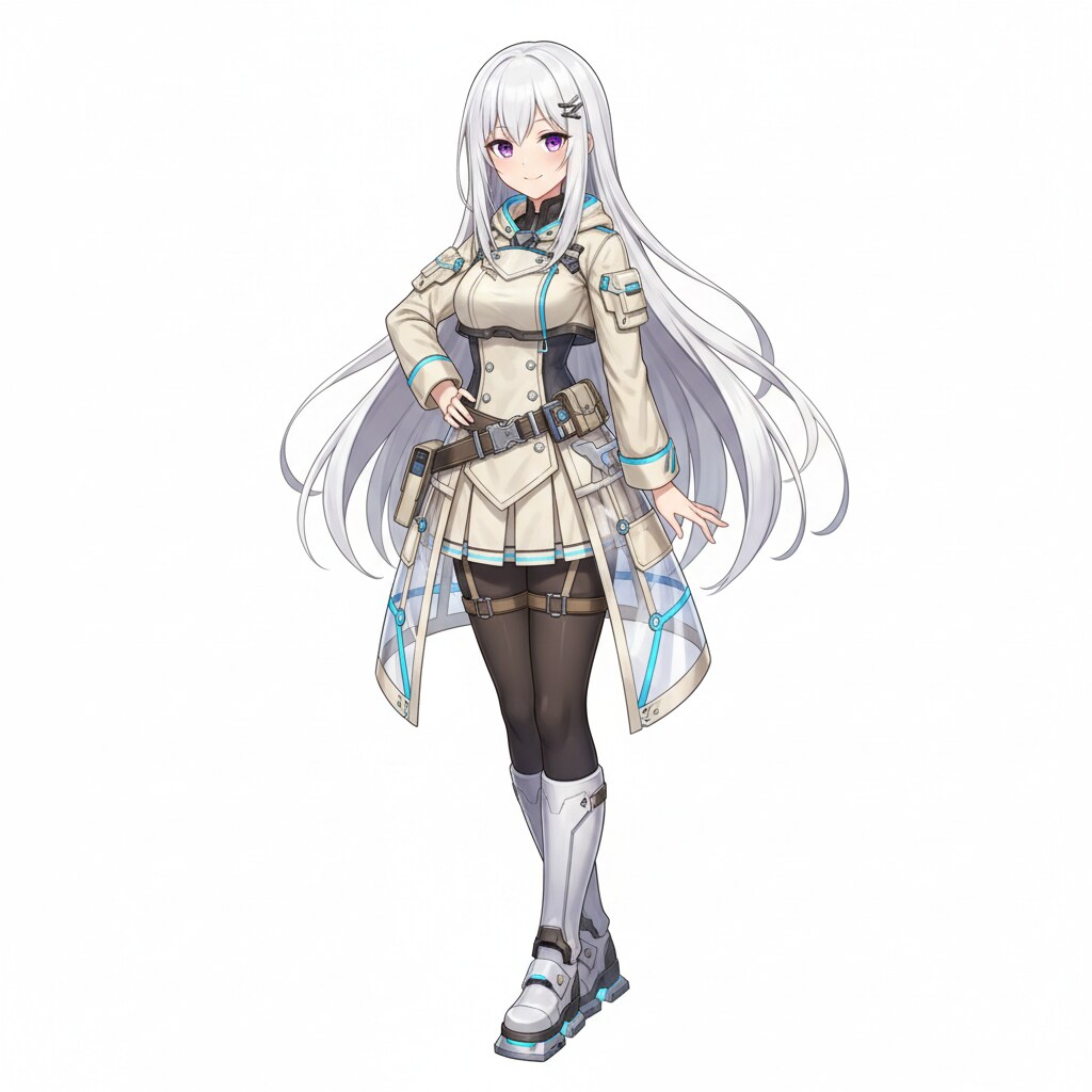 白髪の可愛い女の子【359】 | の人気AIイラスト・グラビア