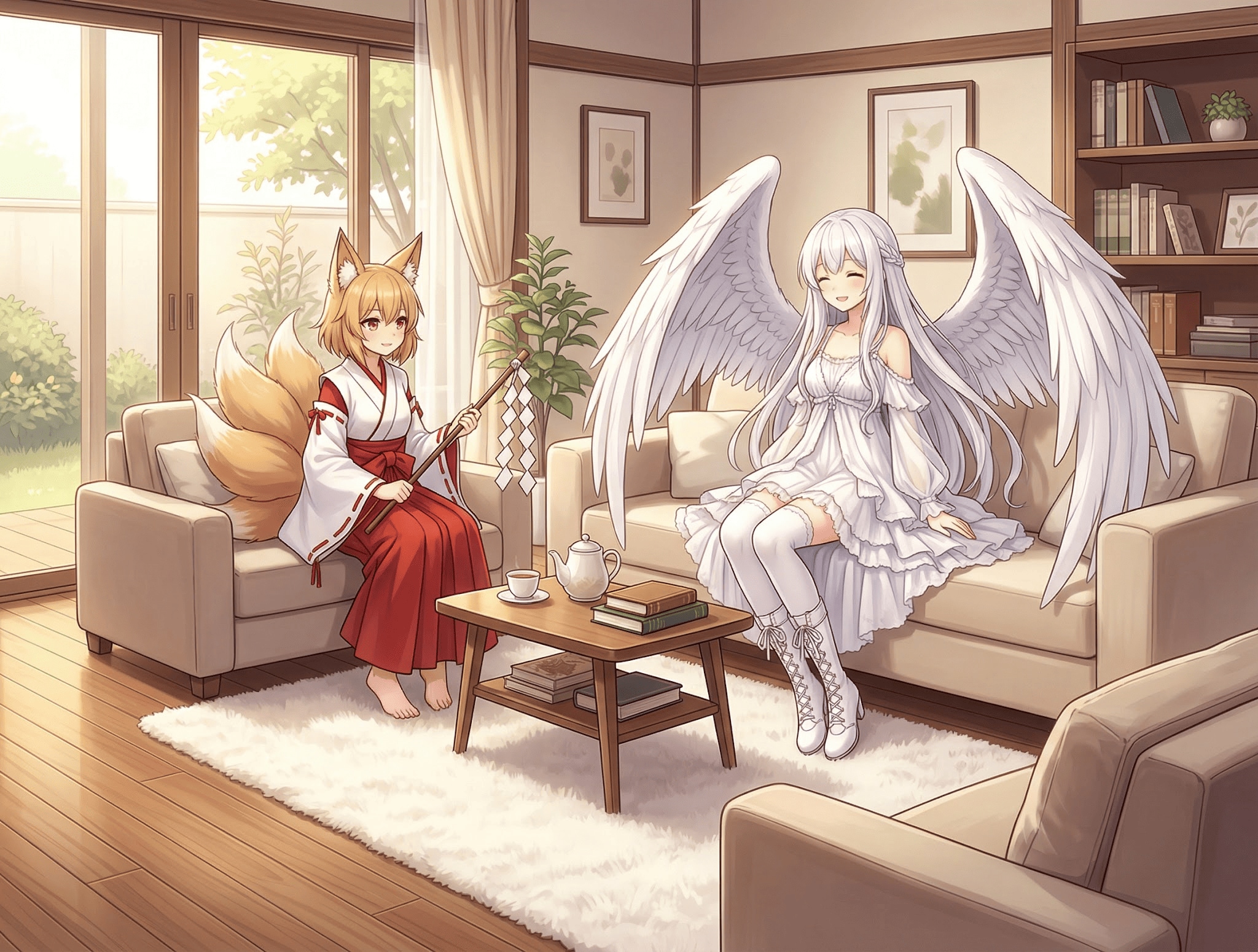 リビングでの雑談 | の人気AIイラスト・グラビア
