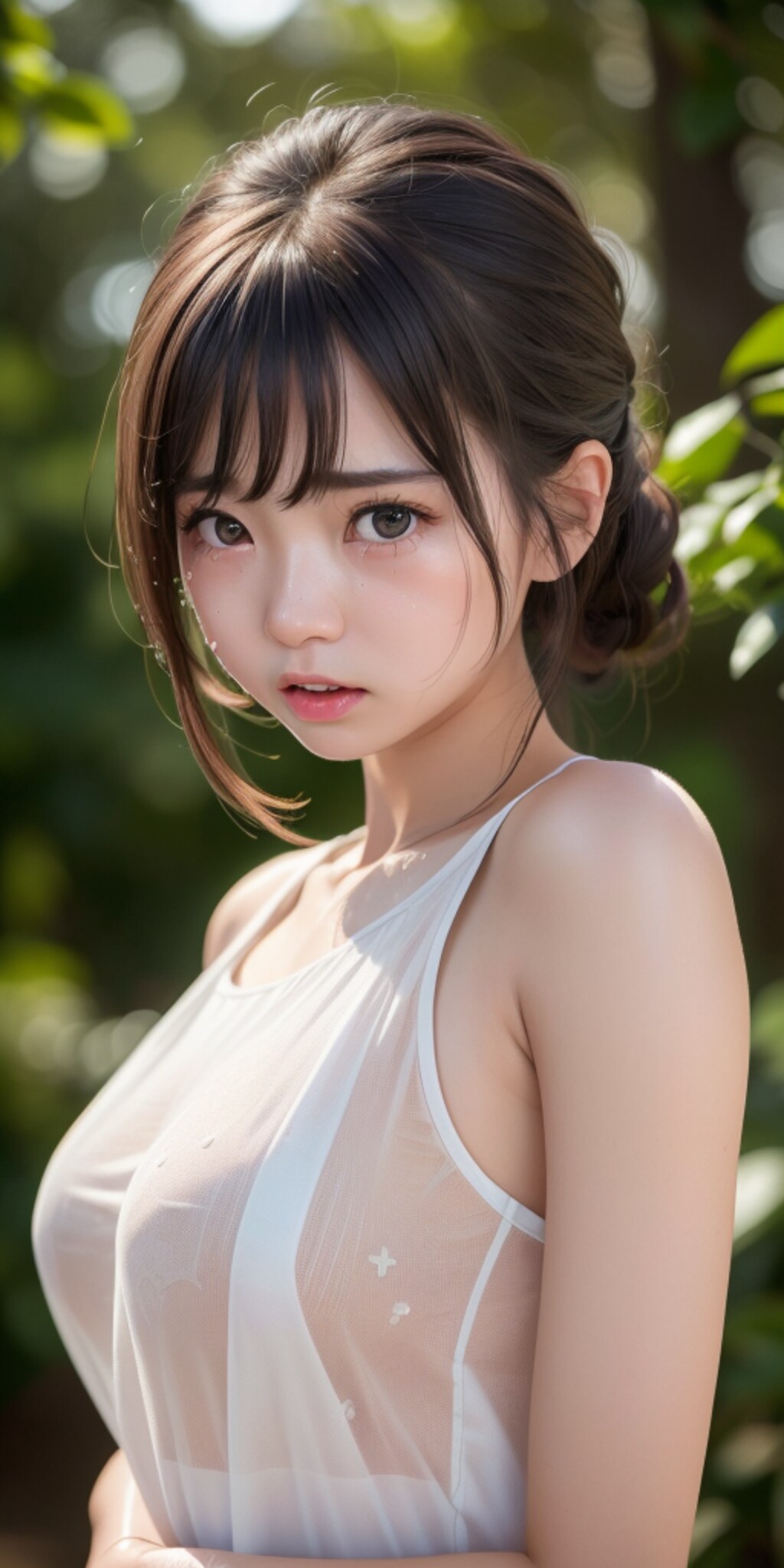 怯える女の子
