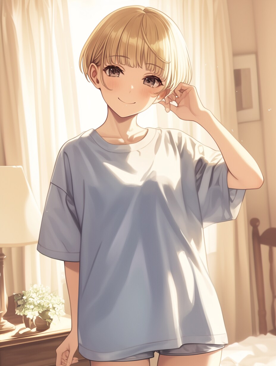マッシュカットの子✨142 | の人気AIイラスト・グラビア