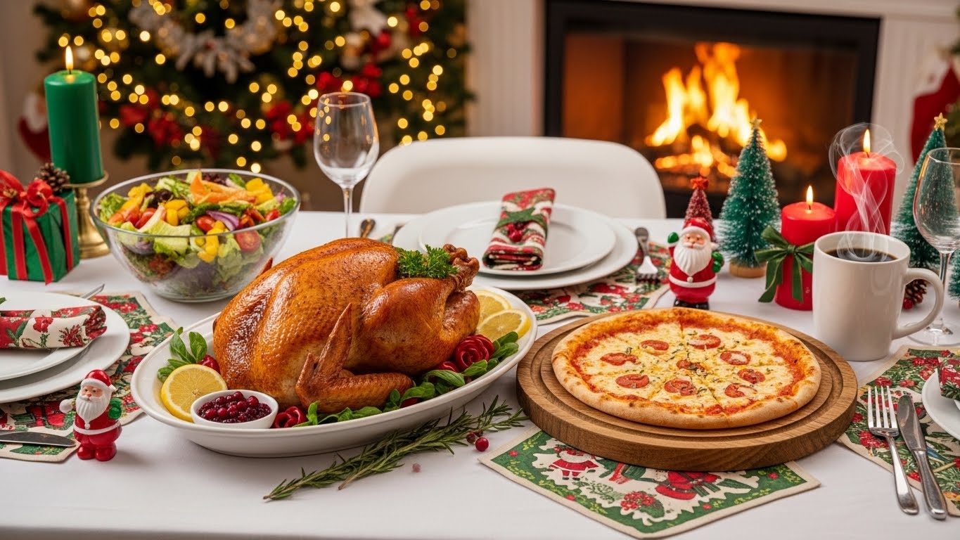 摩訶不思議食堂のクリスマスディナーセット | の人気AIイラスト・グラビア