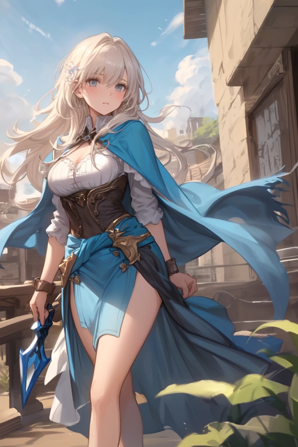blown by the wind