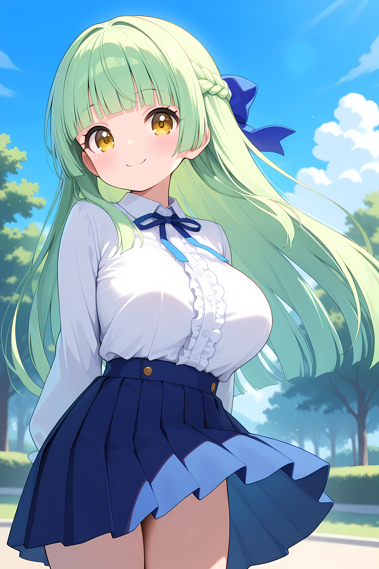 青 | の人気AIイラスト・グラビア